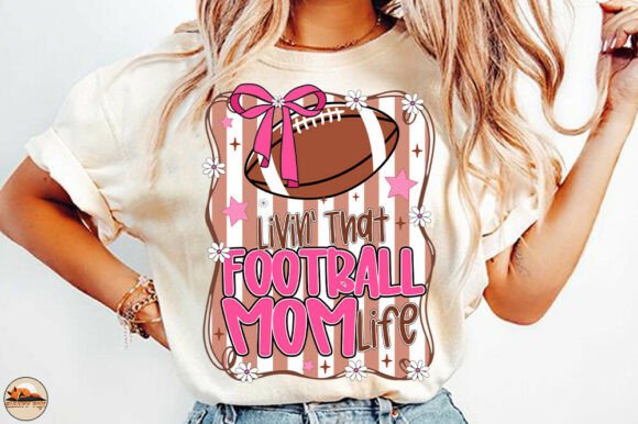Download Livin That Football Mom Png, Pink Bow - Mom Collection