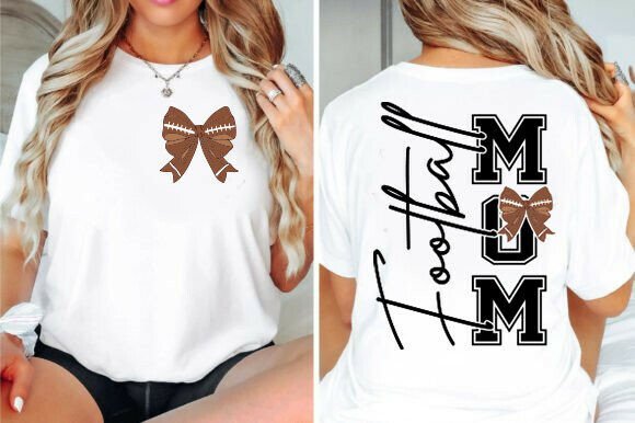 Download Football Mom PNG, Coquette Bow Football - Mom Collection