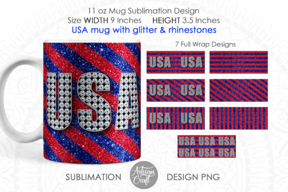 Download USA Mug, Sublimation Designs, Patriotic - Sublimation designs Collection