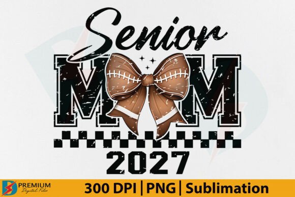 Download Senior Football Mom 2027 Coquette Bow - Mom Collection