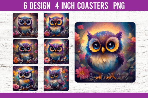 Download Owl Square Coaster Sublimation Designs - Sublimation designs Collection