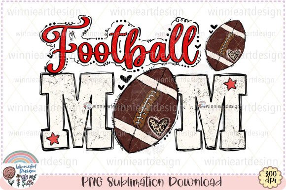 Download Football Mom Retro Sublimation Grunge - Mom Collection