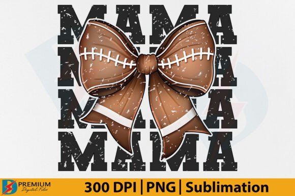 Download Coquette Football Mom PNG Retro Mama Bow - Mom Collection