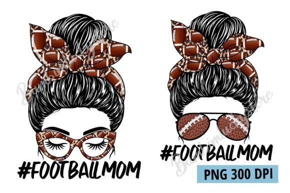 Download Football Mom Messy Bun Png - Mom Collection