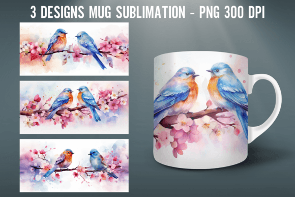 Download Bird Mug Wrap Sublimation Designs - Sublimation designs Collection