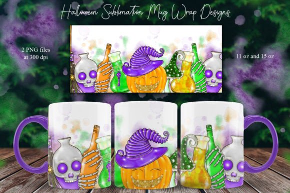 Download Halloween Mug Sublimation Designs, Witch - Sublimation designs Collection