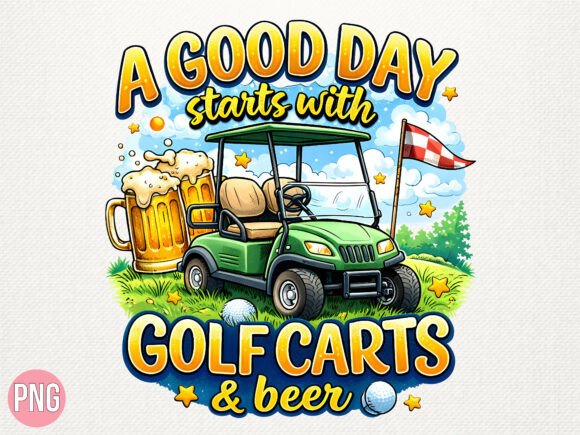 Download Golf Carts and Beer Summer Design PNG - Summer design Collection