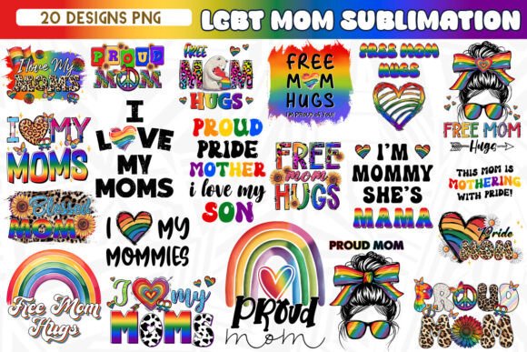 Download LGBT Mom Sublimation Bundle - Mom sublimation Collection