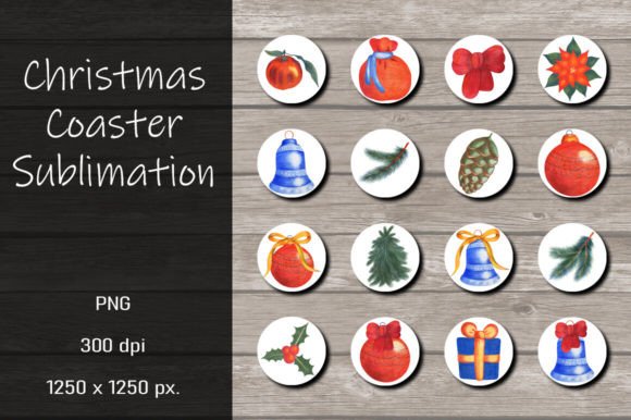 Download Christmas Coaster Sublimation Designs - Sublimation designs Collection