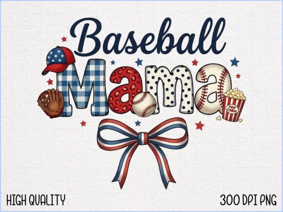Download Patriotic Baseball Mom Sublimation PNG - Mom sublimation Collection