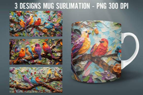 Download Eden Bird Mug Wrap Sublimation Designs - Sublimation designs Collection