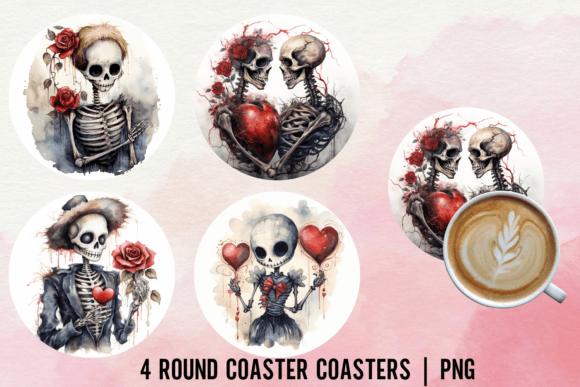 Download Skeleton Coaster Sublimation Designs - Sublimation designs Collection
