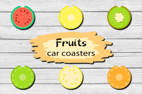 Download Fruits Car Coaster Sublimation Designs - Sublimation designs Collection