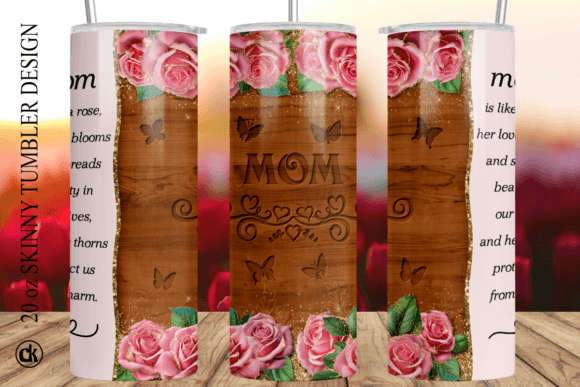 Download Mom and Roses 20oz Skinny Tumbler - Mom Collection