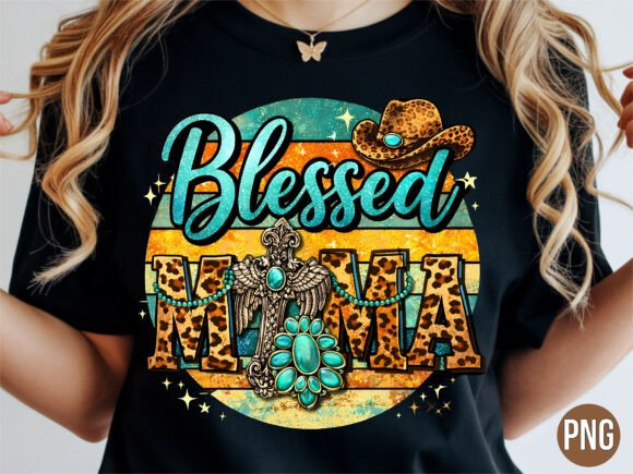 Download Blessed Mama Western Turquoise PNG - Blessed mama Collection