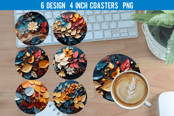 Download Leaf Round Coaster Sublimation Designs - Sublimation designs Collection