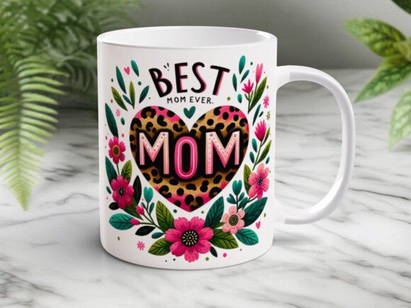 Download Best Mom Ever Boho Flower Mug Png Design - Mom Collection